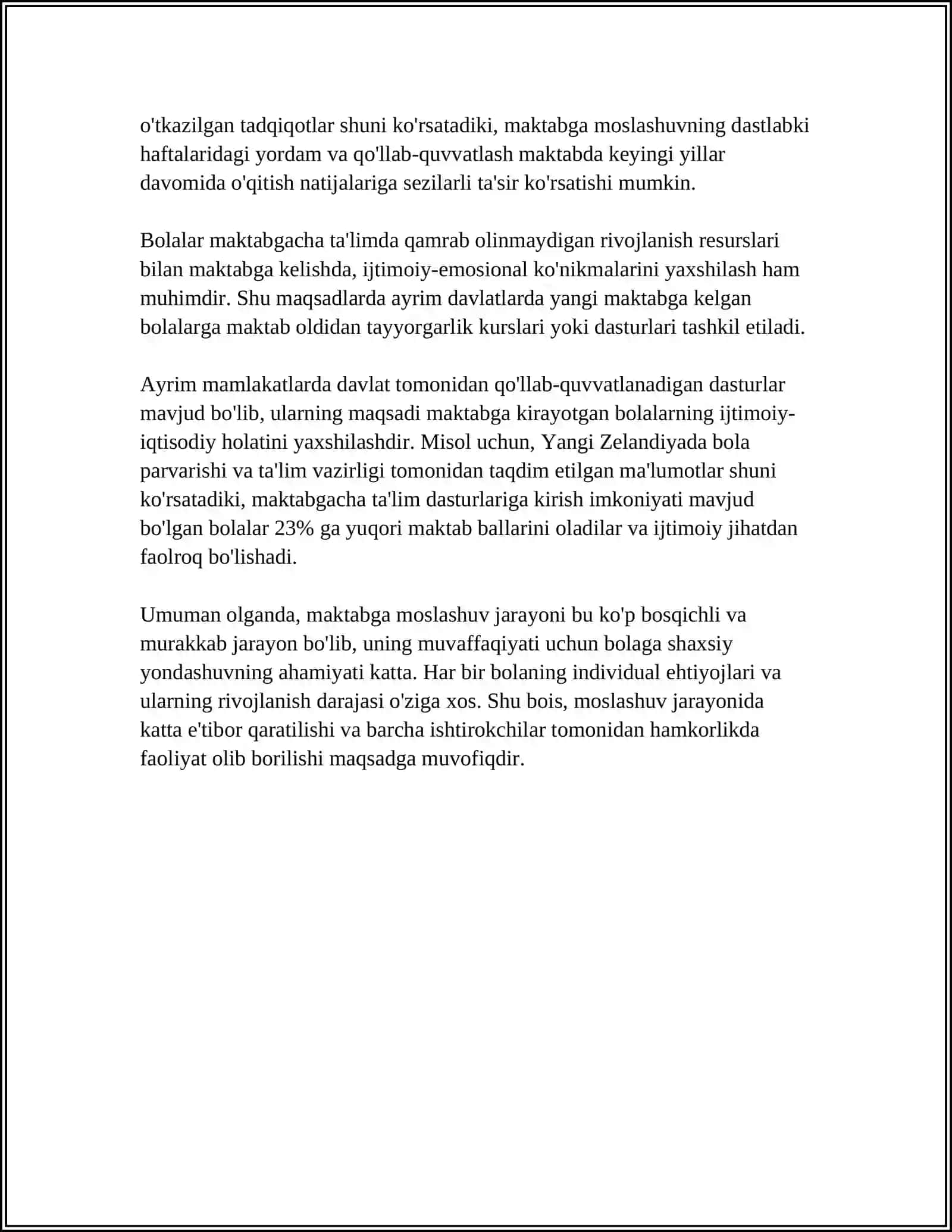 BOSHLANG'ICH SINF O'QUVCHISINING IJTIMOIYLASHUVI 4