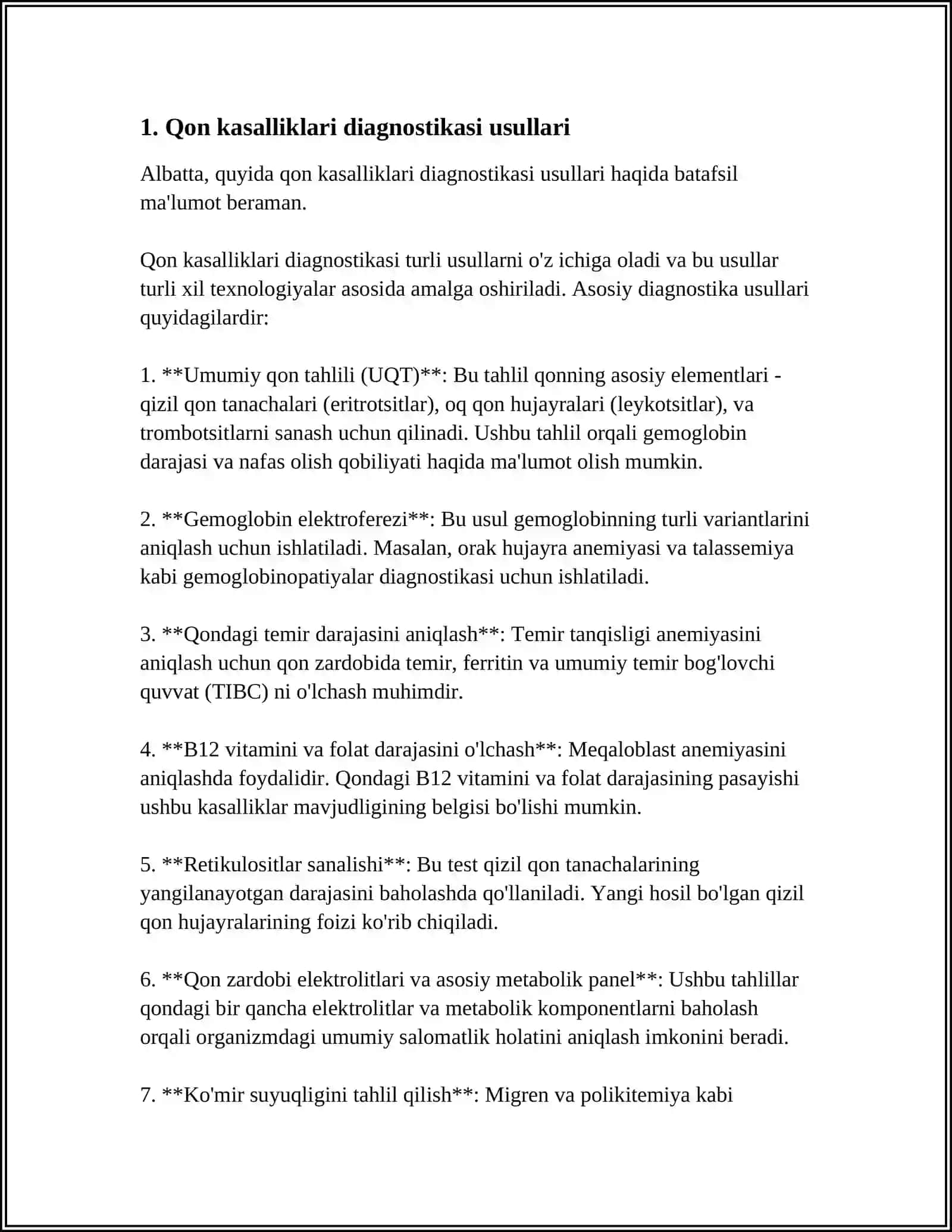 Qon kasalliklari diagnostikasi usullari 4
