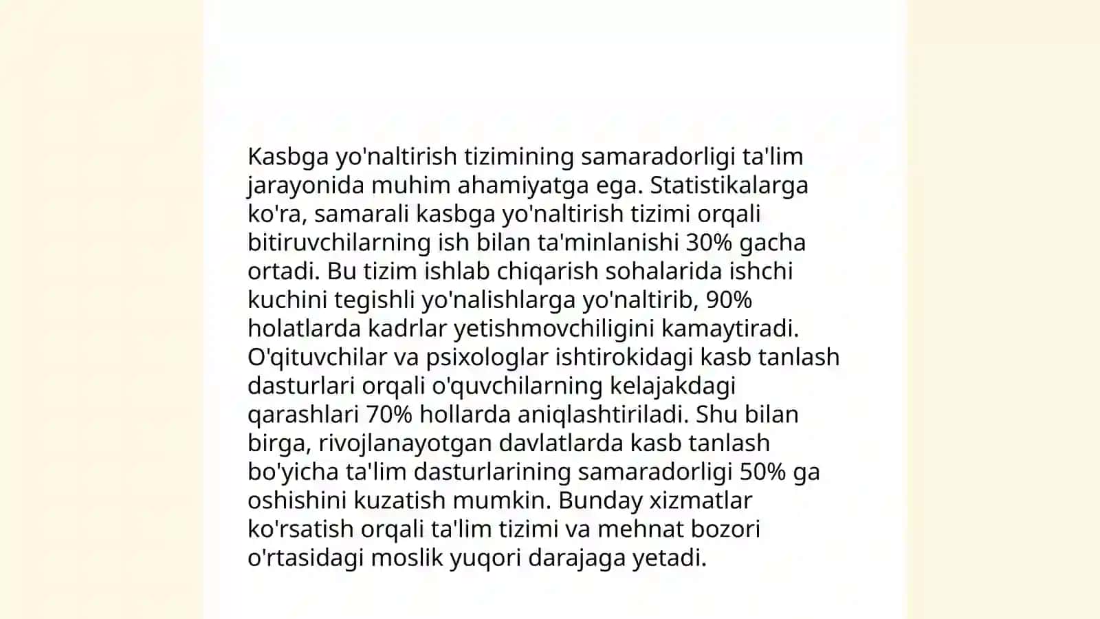 O'smirlarda kasb tanlash muommolari va yechimlari 4