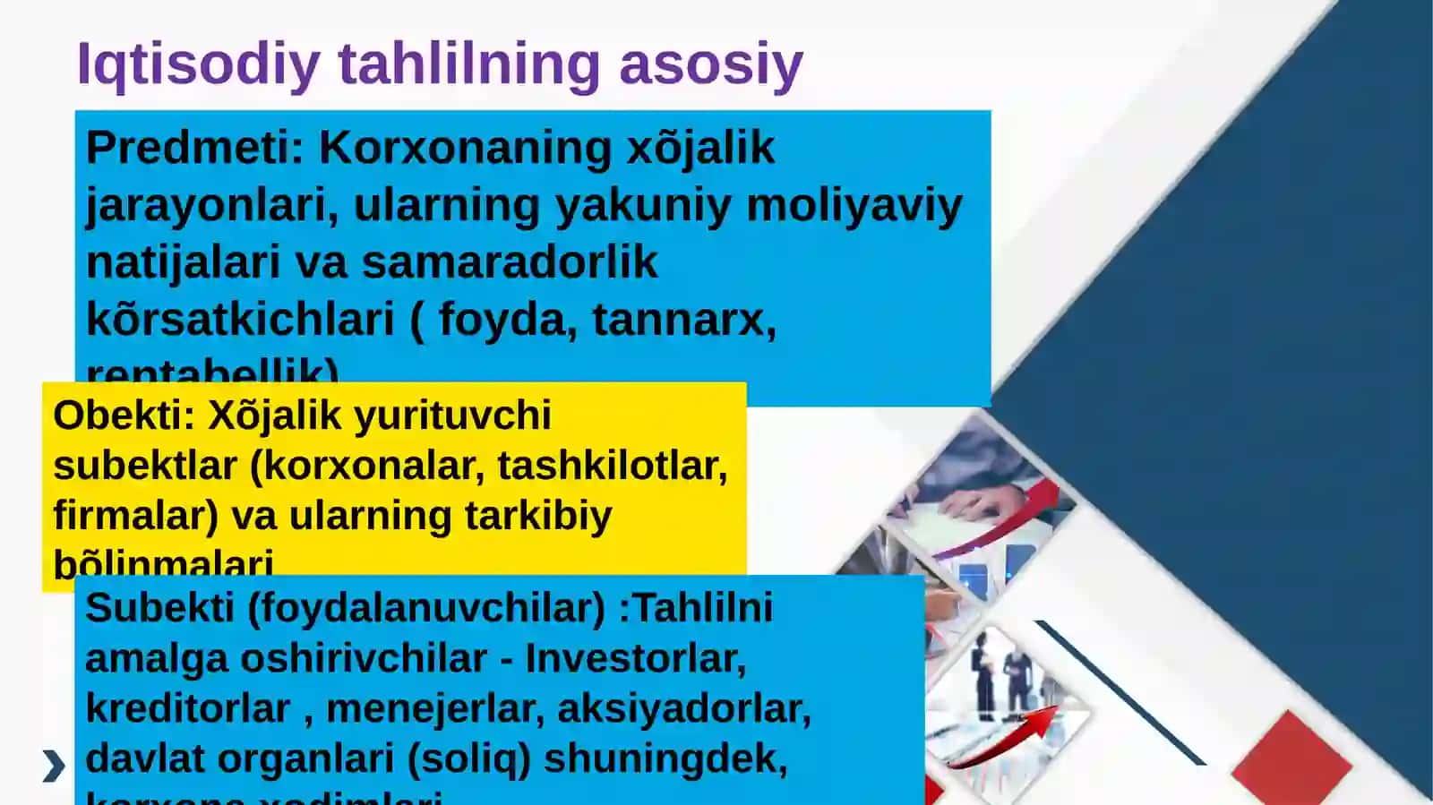 Iqtisodiy tahlilning fan sifatida shakllanishi fanning predmeti va vazifalari 4