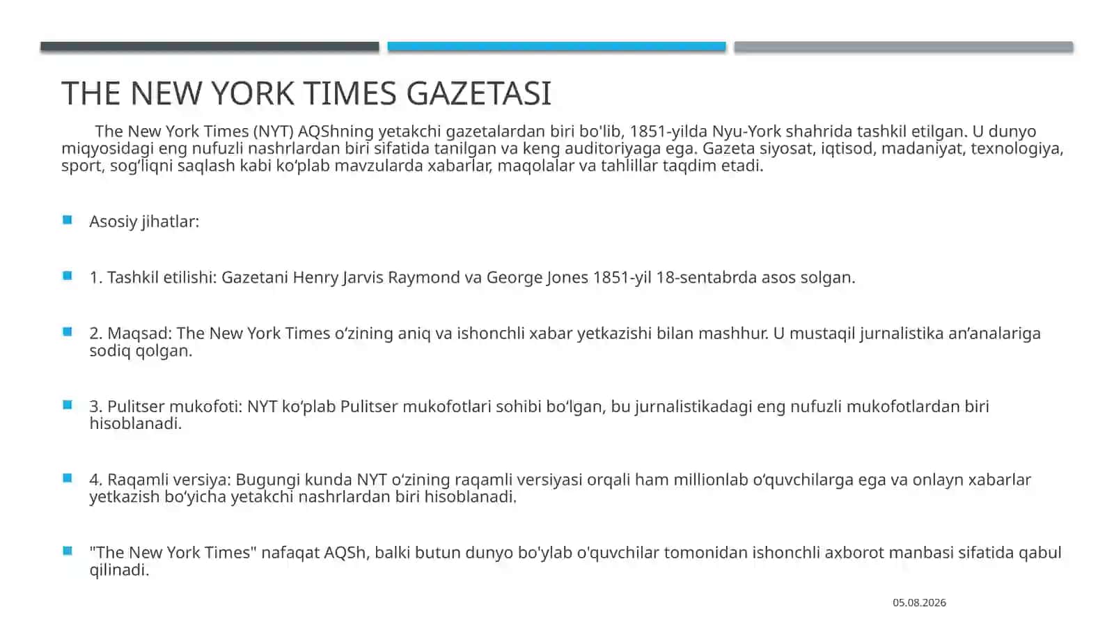 NEW YORKNING THE NEW YORK TIMES GAZETASI VA BOSHQA MASHHUR GAZETA VA JURNALLAR 4