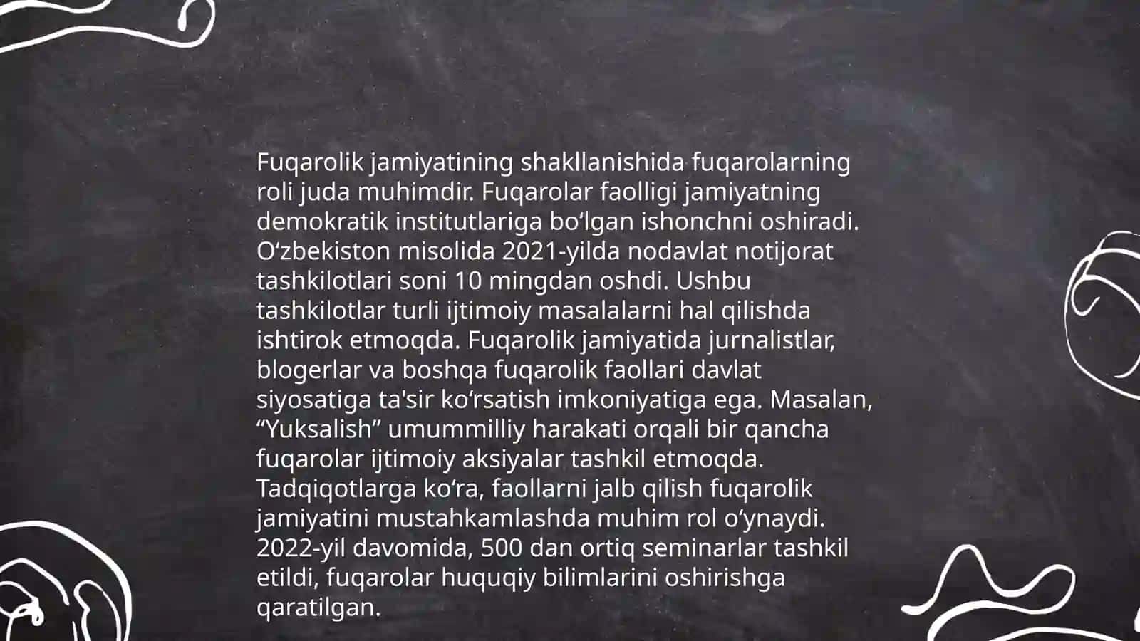 O'Zbekistonning demokratik institutlarini rivojlantirish - taqdimoti 4