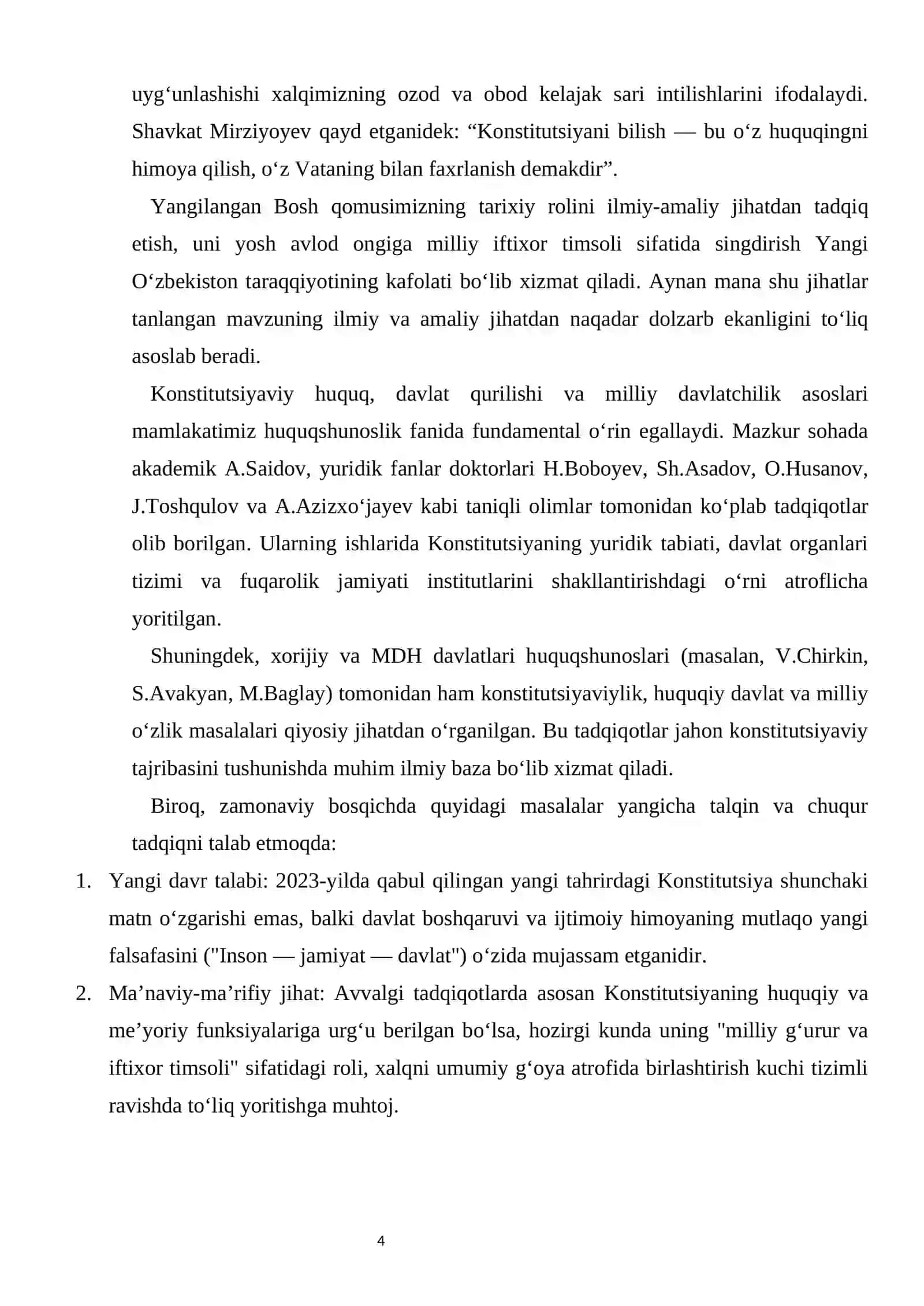 Konstitutsiya – milliy g‘urur va iftixor timsoli sifatida kurs ishi 4