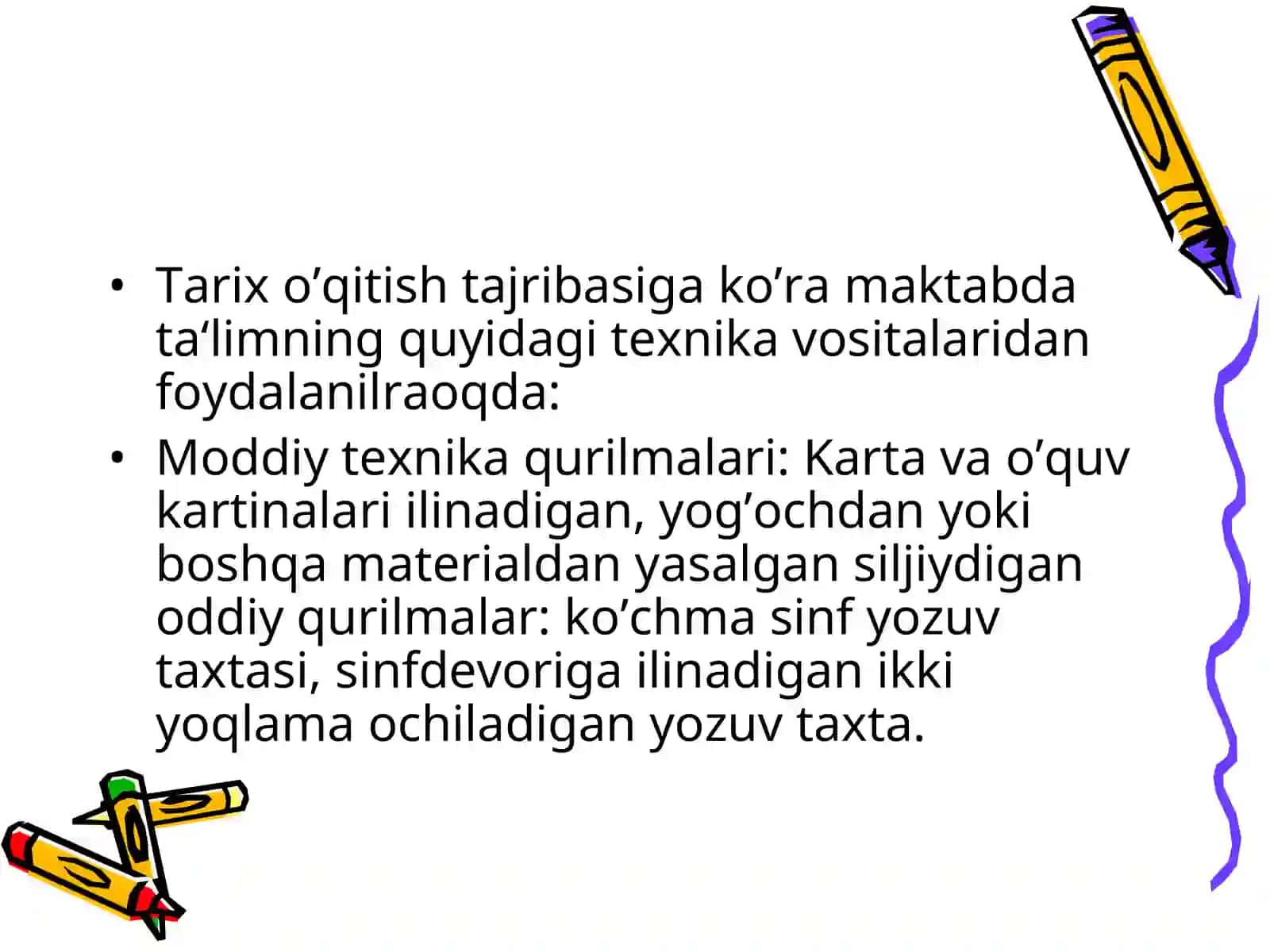 TARIX FANINI O’QITISHDA TEXNIKA VOSITALARIDAN FOYDALANISH 4