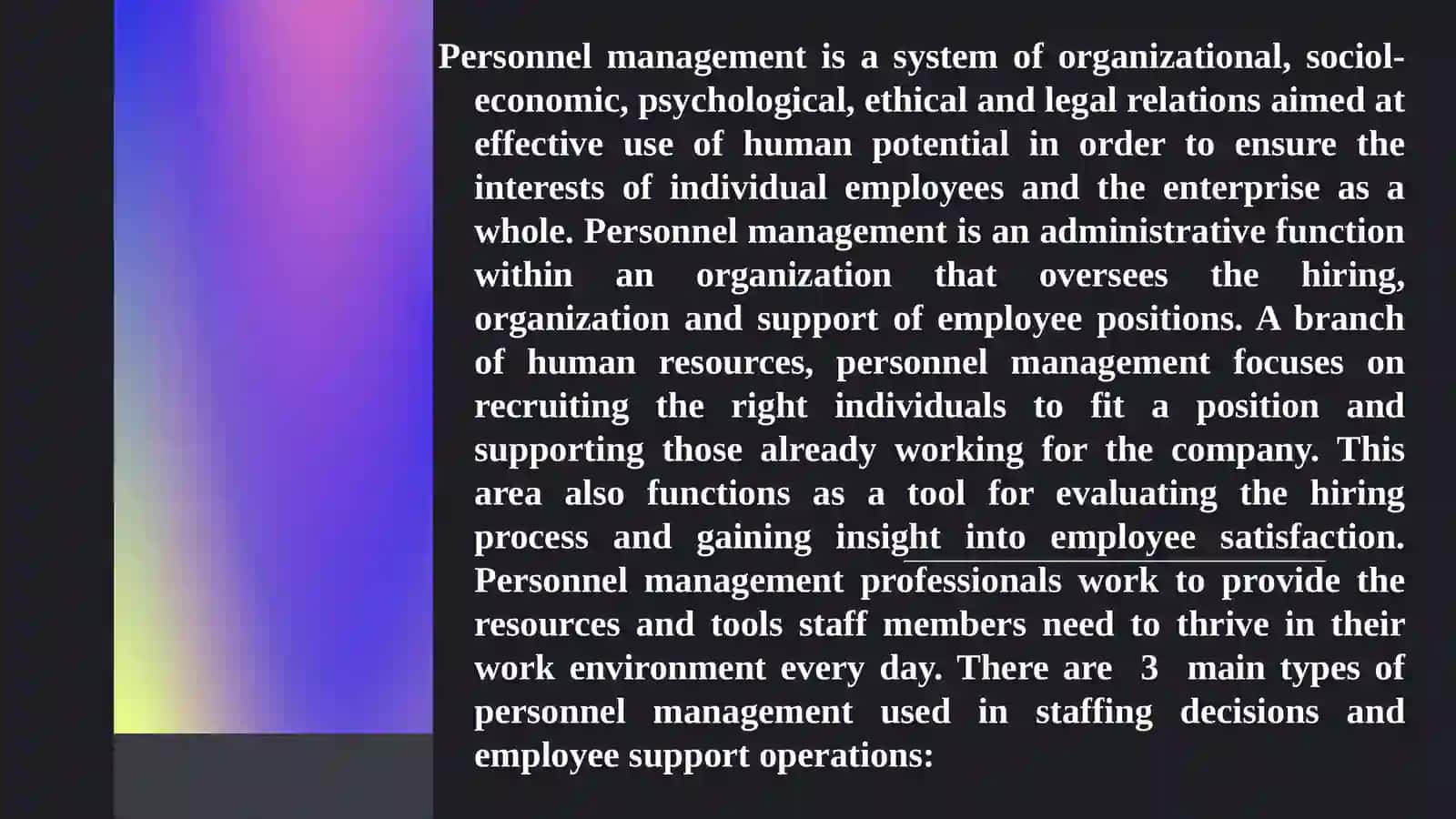 The Essence and Goals of Personnel Management 4