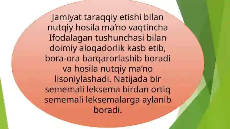 Semema va sema munosabati . Sema turlari. Monosemiya      va polisemiya. 4