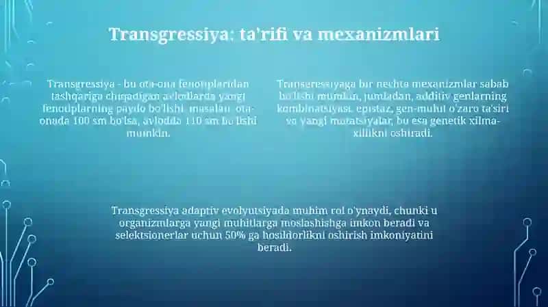 Polimeriya va Transgersiya 4