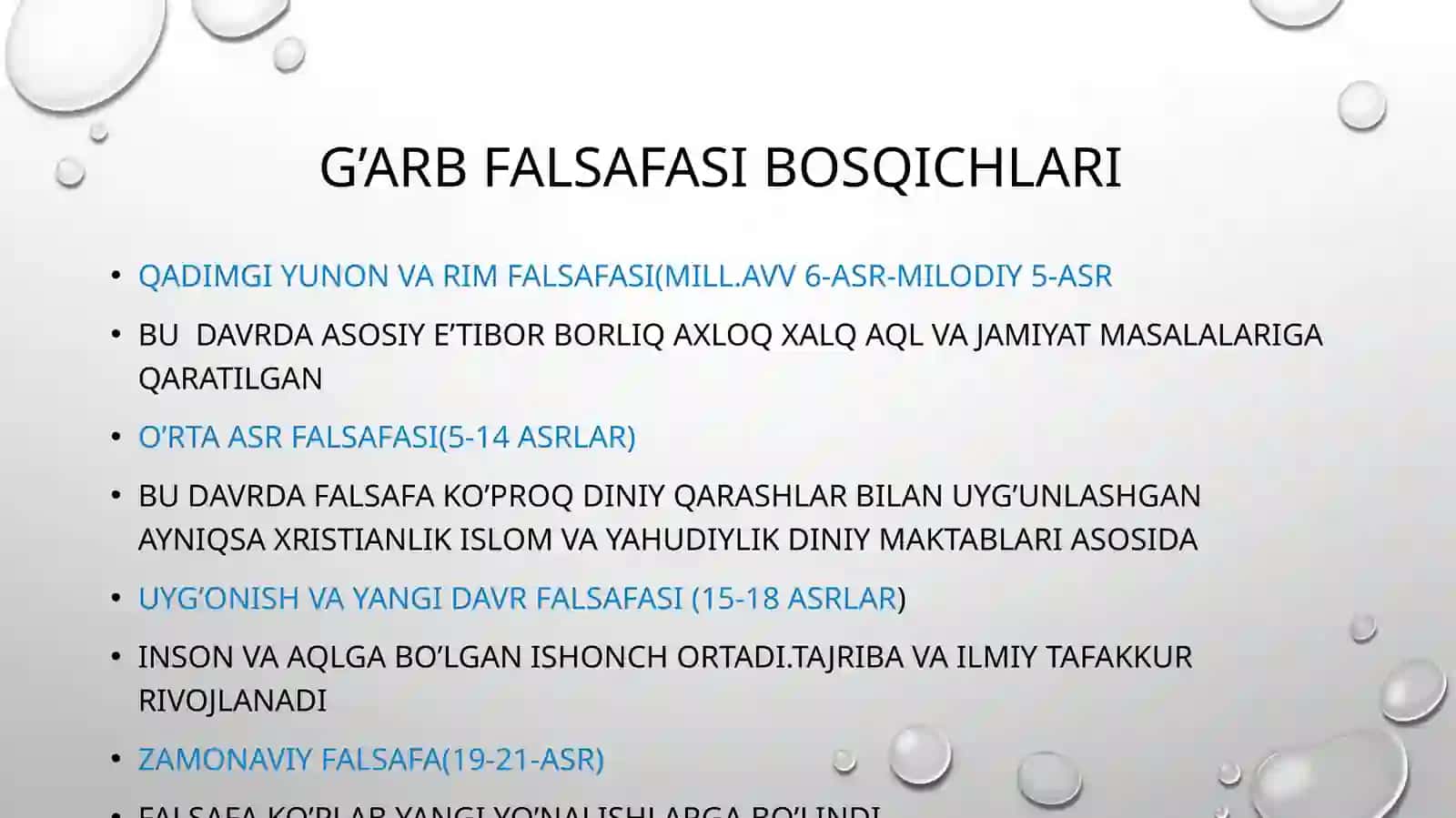 G’arb Falsafasi 4