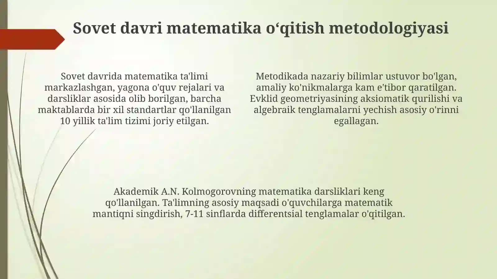 Ixtisoslashtirilgan maktablarda matematika o'qitish metodikasi 4