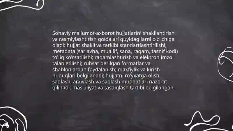 Sohaviy ma’lumot-axborot hujjatlari 4