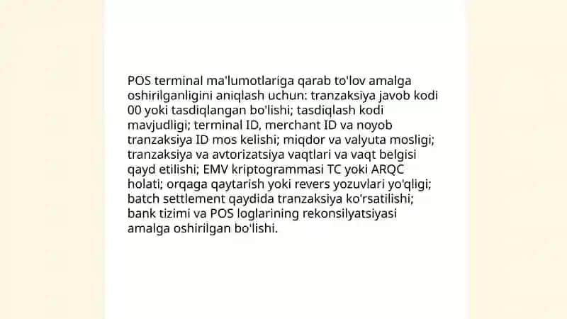 Tolov amalga oshirilganmikan Taqdimot 4