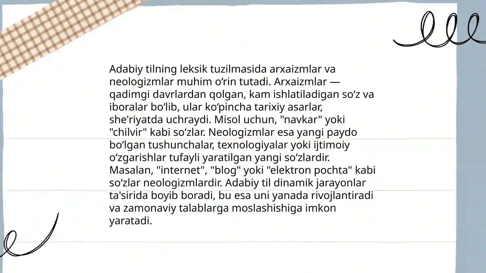 XX asr o'zbek adabiyotining til xususiyatlari 4