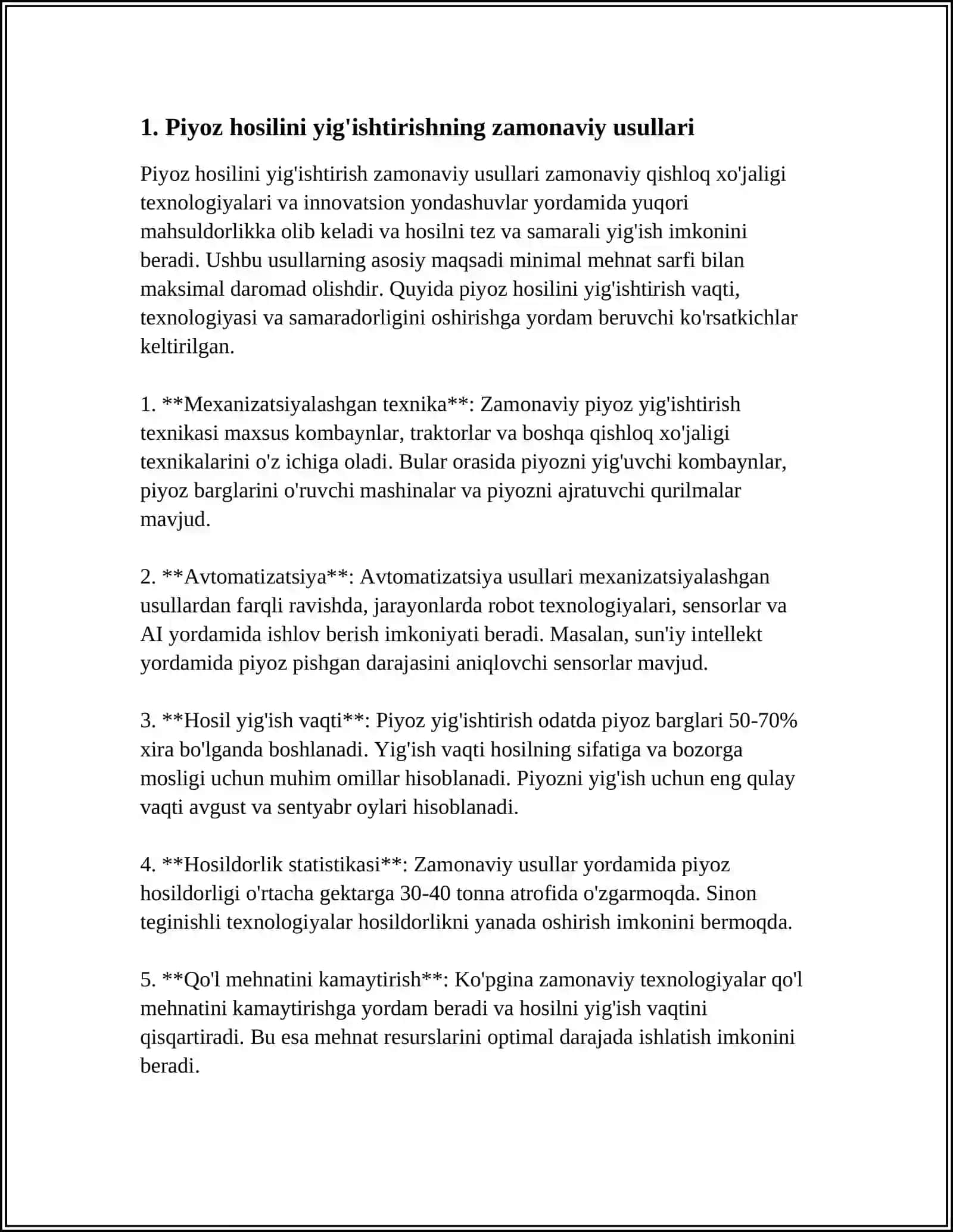 PIYOZ HOSILINI YIGʻISHTIRISH USULLARI 4