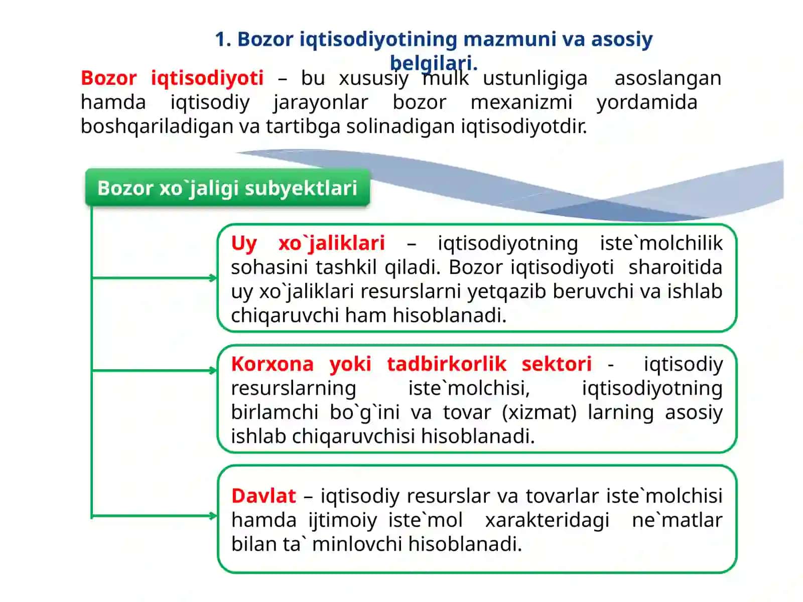 Bozor  iqtisodiyotining mazmuni va amal qilishi 4