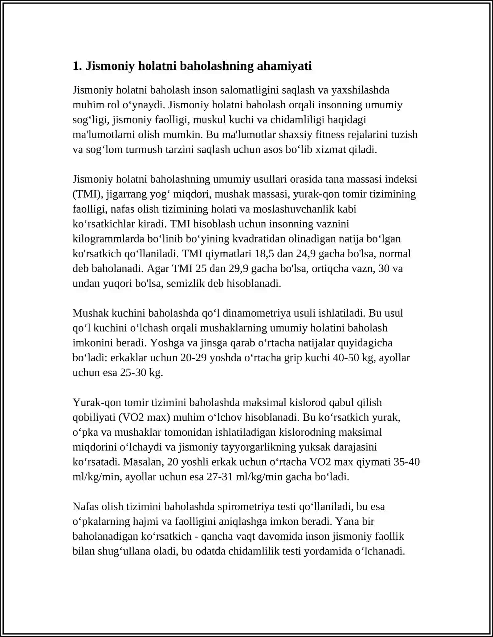TANANING JISMONIY HOLATINI NAZORAT QILISH USLUBIYATINI O’ZLASHTIRISH 4