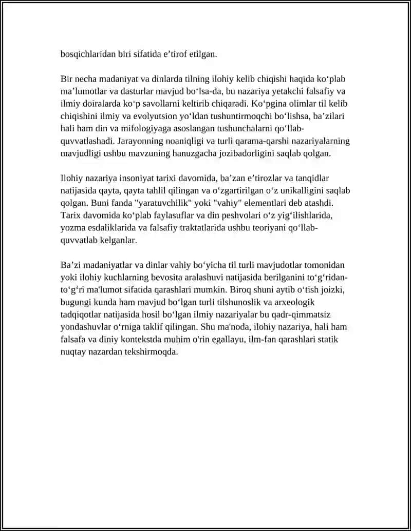 TILNING PAYDO BO'LISHI VA RIVOJLANISHI TOG'RISIDAGI NAZARIYALAR 4