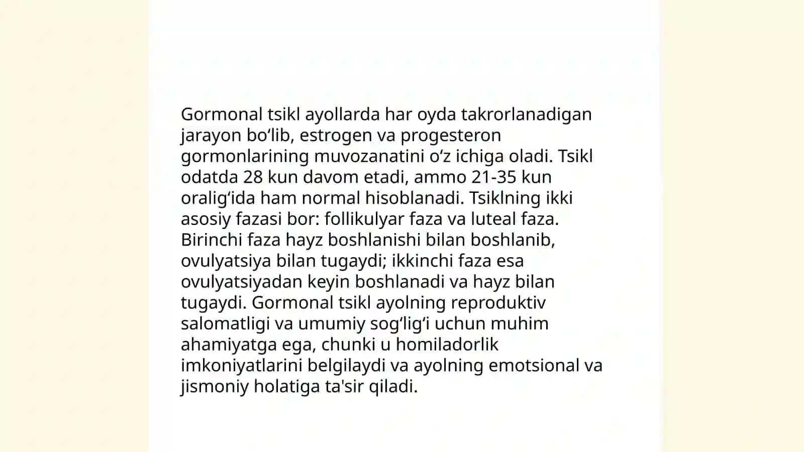 Normal hayz sikli va uning boshqarilishi 4