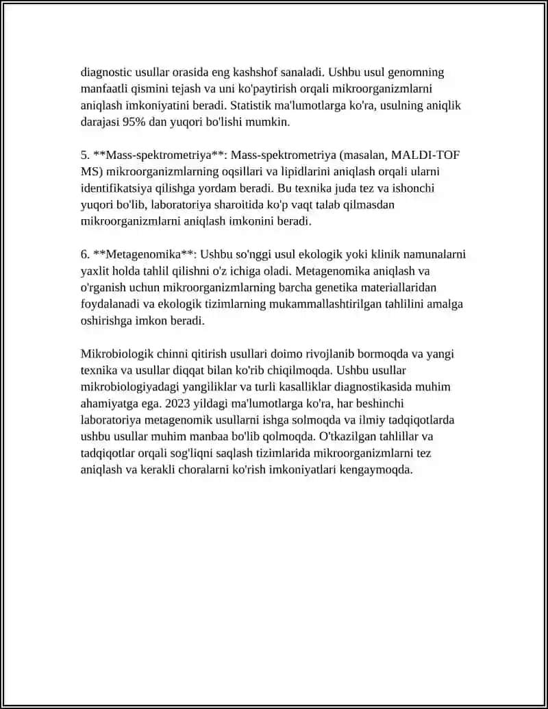 Mikrobiologik chinni qitirish usullari 4