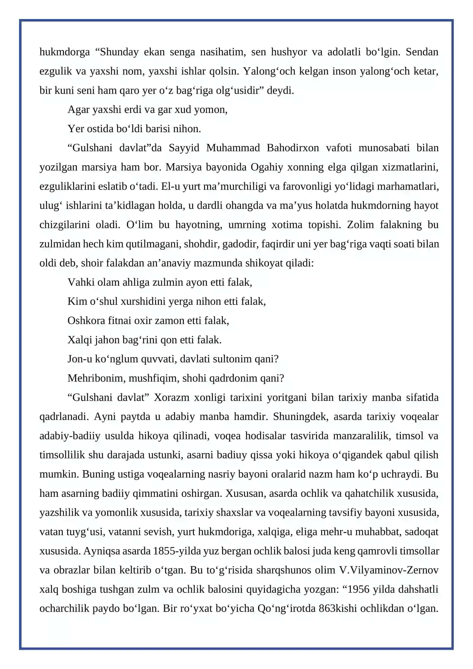 OGAHIY VA UNING “GULSHANI DAVLAT” ASARI 4