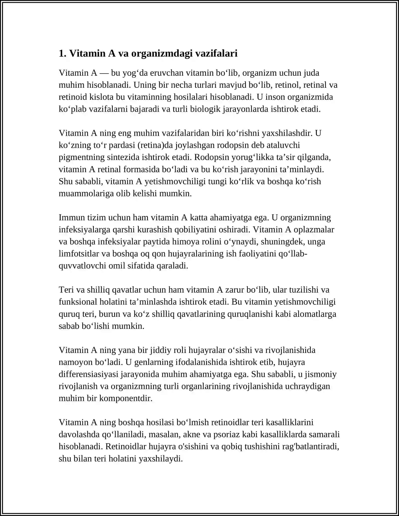 VITAMINLAR VA ULARNING INSON ORGANIZMIDAGI VAZIFALARI 4