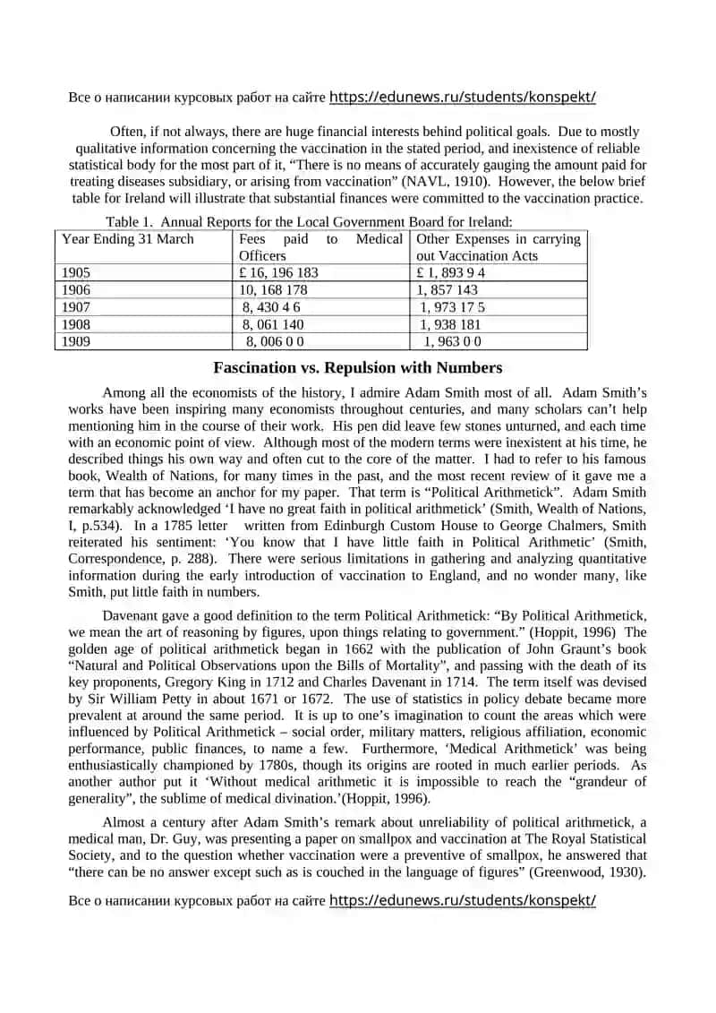 The Role of Smallpox Vaccination in Mortality Decline in the Great Britain through Eradicating the Disease between XVIII-XX centuries – Facts or a Political Arithmetick?” 4