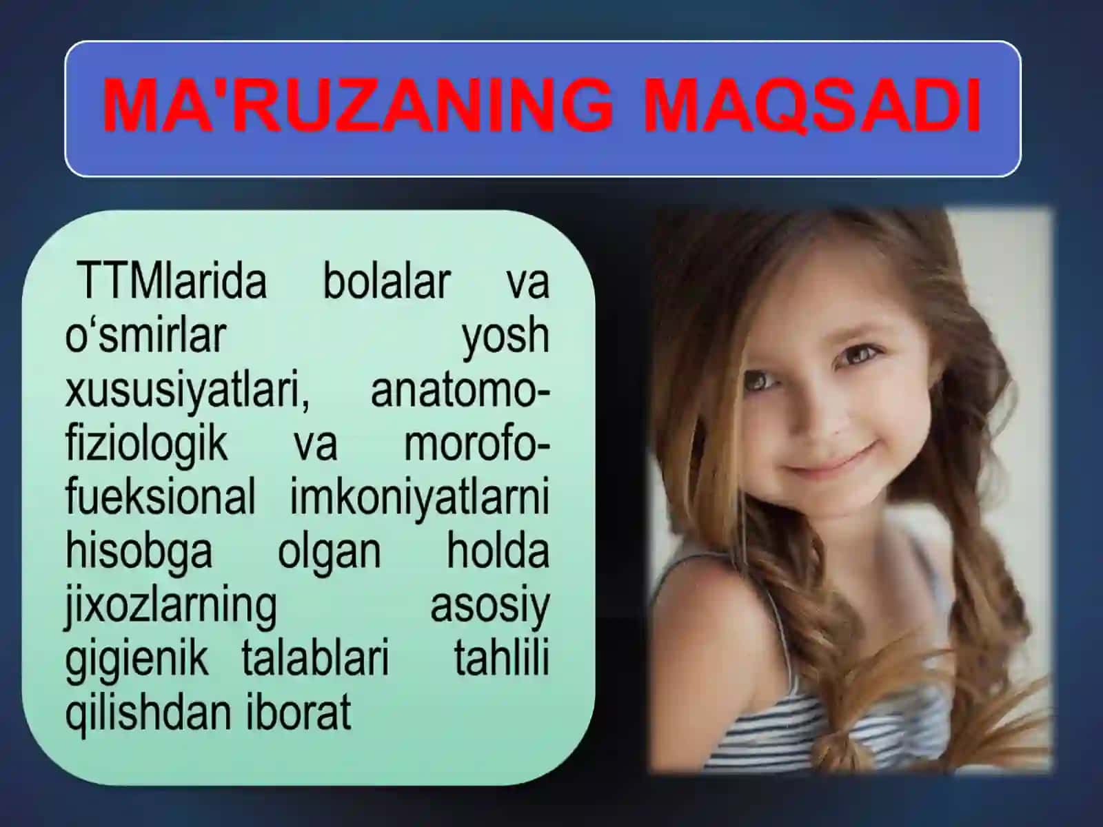 BOLALAR, O‘SMIRLAR VA OVQATLANISH GIGIENASI 4