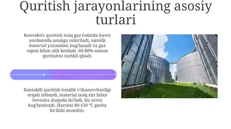 Quritish jarayonida energiya tejovchi texnologiyalar 4