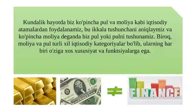 Zamonaviy moliyaning mazmun-mohiyati va uni o‘rganishning obyektiv zarurligi 4