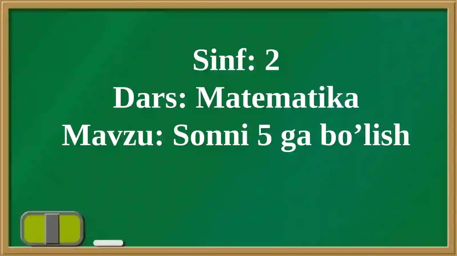 Sonni 5 ga bo'lish 4