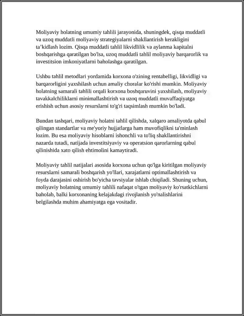 KORXONA MOLIYAVIY HOLATI TAHLILI USULLARI 4