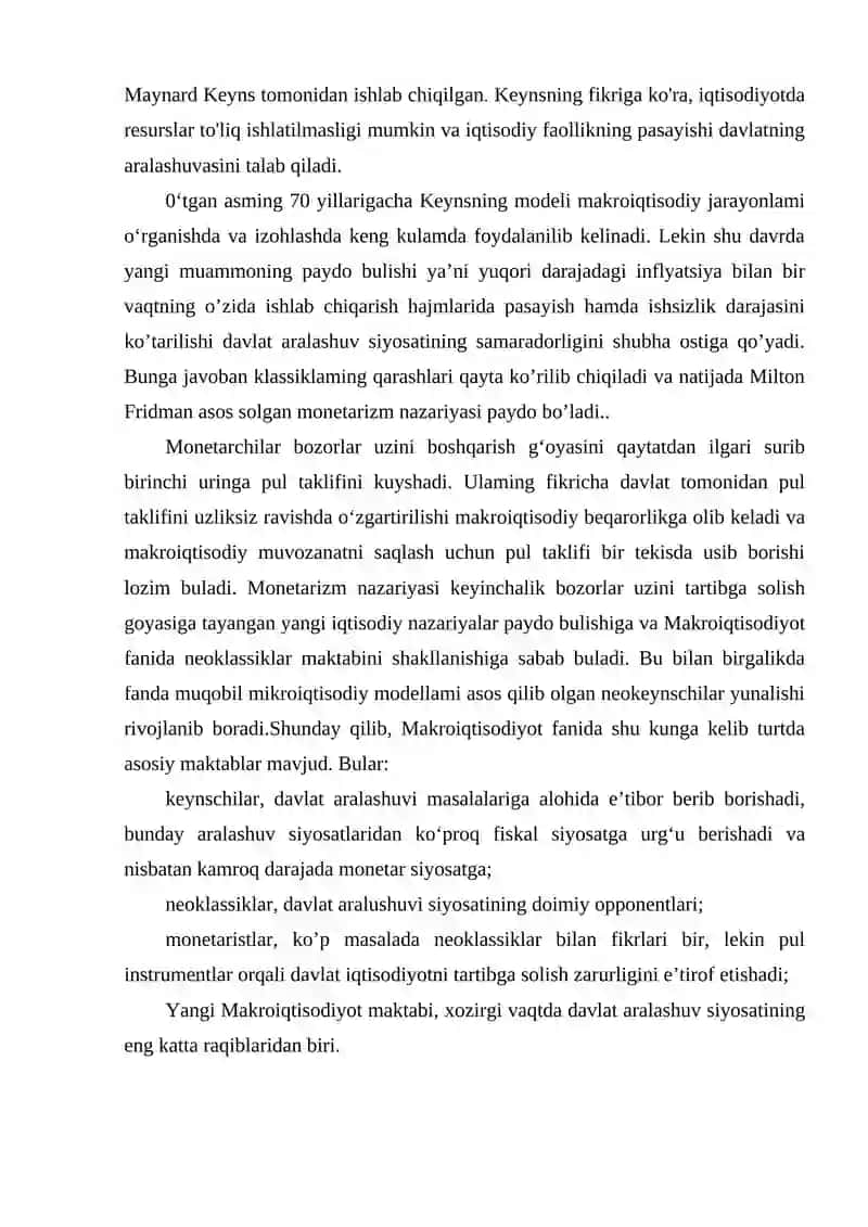 Makroiqtisodiy muvozanatning keynscha nazariyasi 4