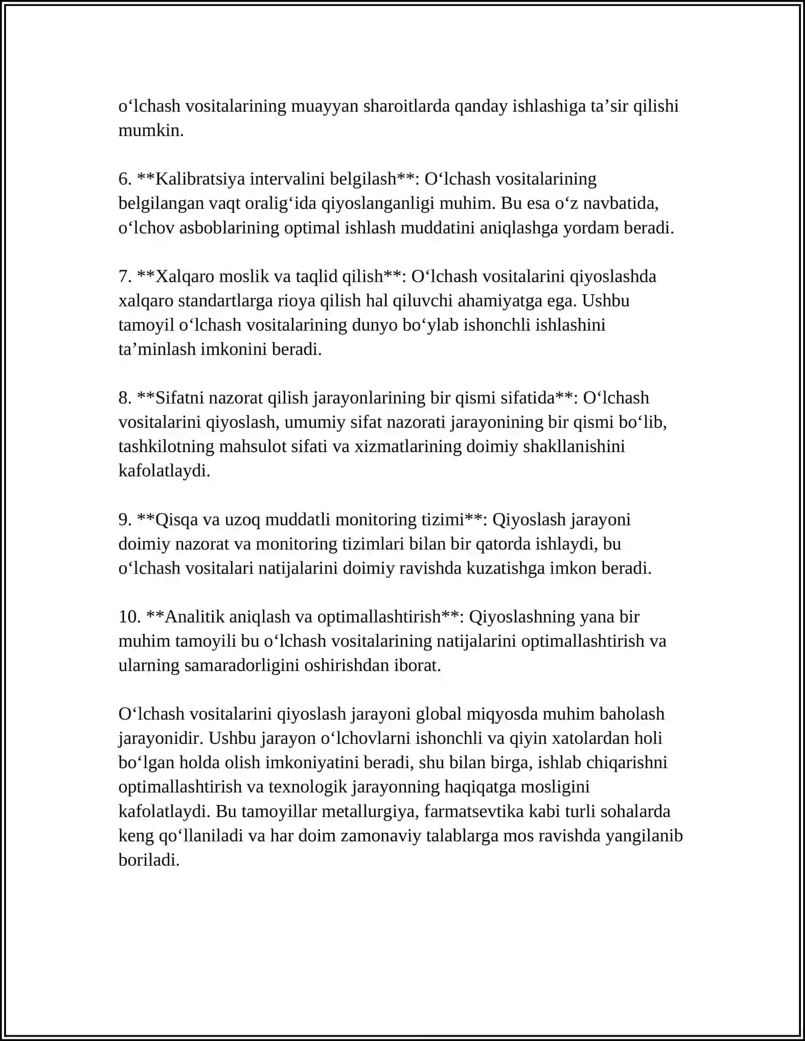 OʻLCHASH VOSITALARINI QIYOSLASHDAN OʻTKAZISH QOIDALARI 4