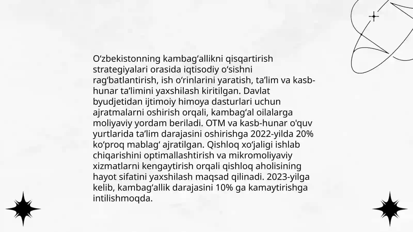 DAROMADLAR TENGSIZLIGI VA KAMBAG’ALLIKNI QISQARTIRISH 4