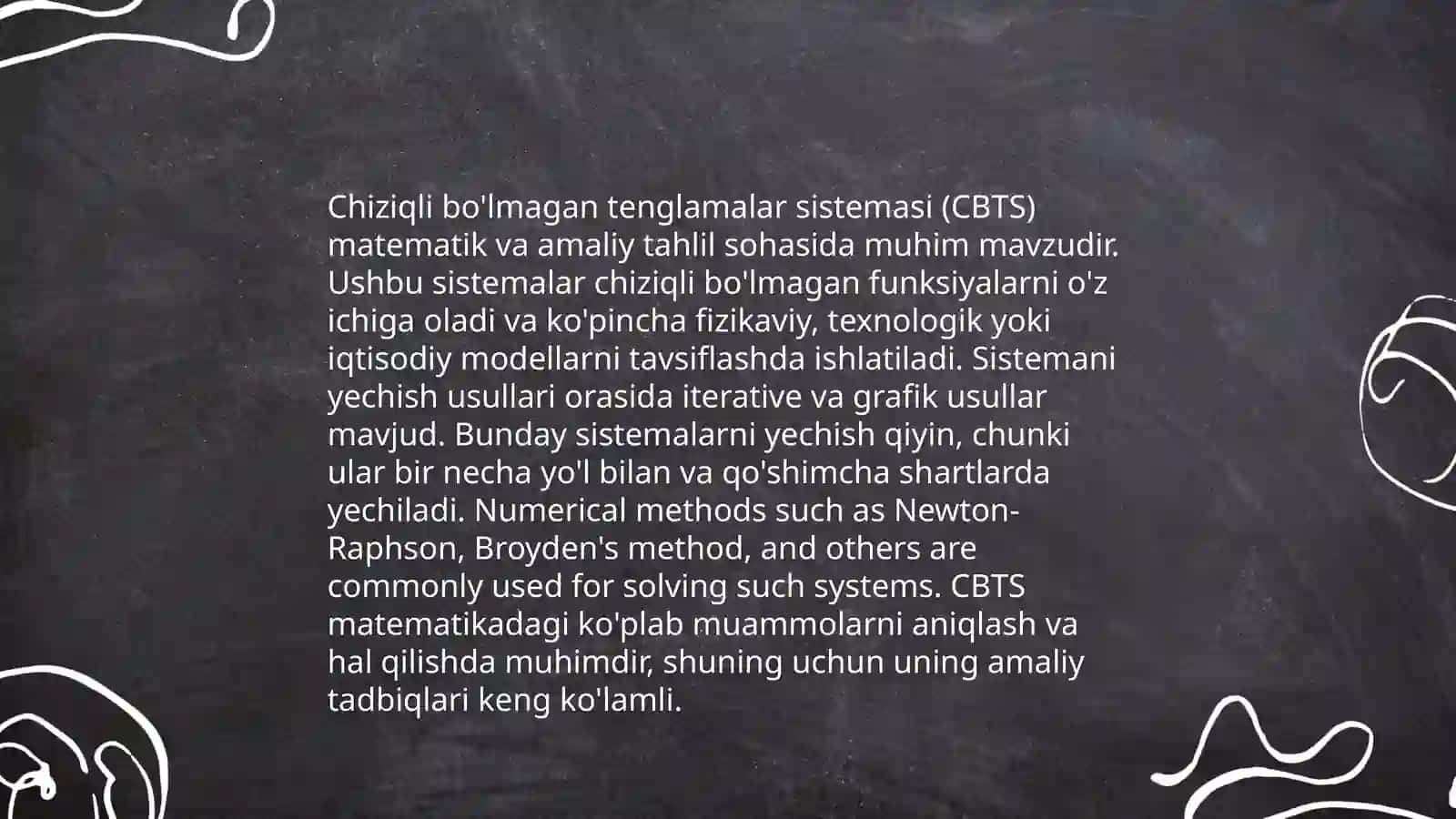 Lineer tenglamalar sistemasi 4