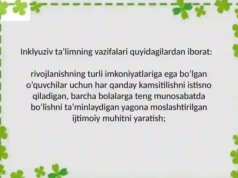 Inklyuziv ta'lim metodi va usullari 4