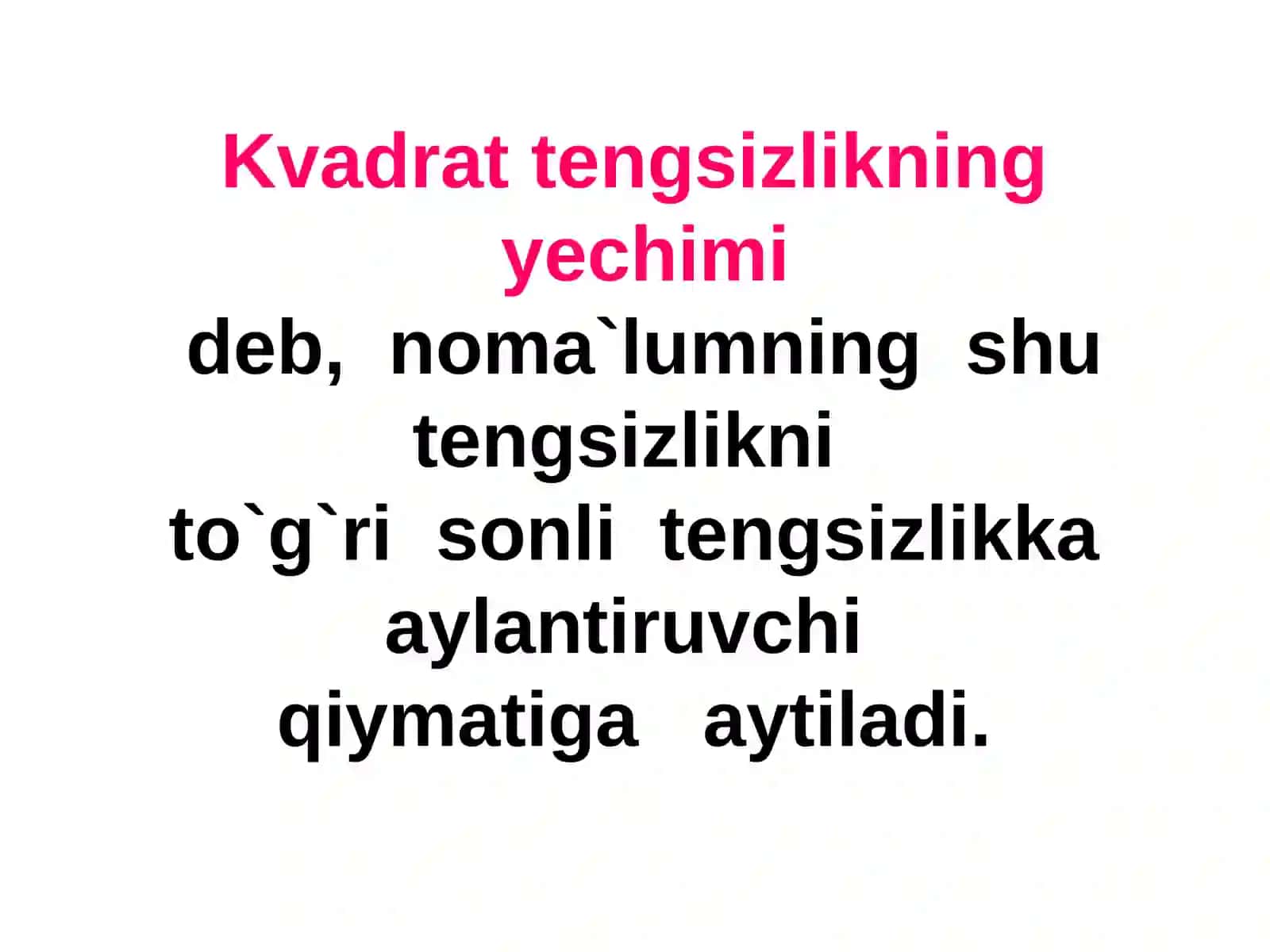 Kvadrat tengsizlik 4