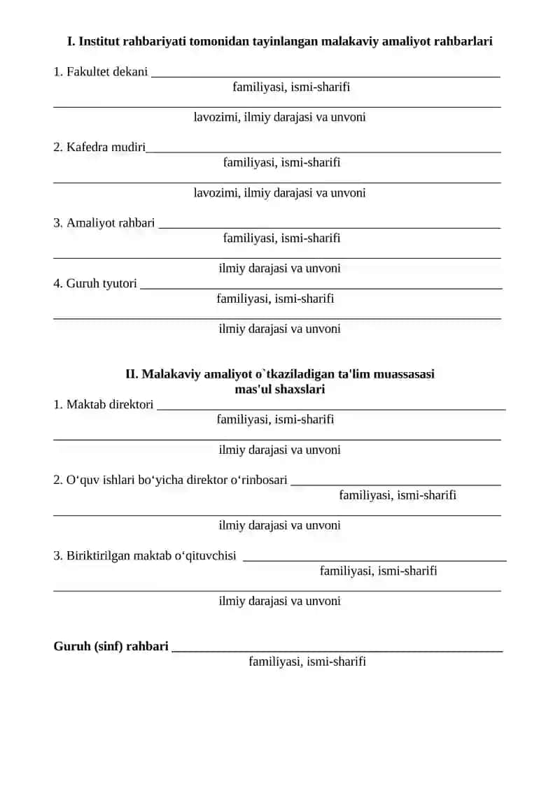 MALAKAVIY AMALIYOT KUNDALIK DAFTARI 4