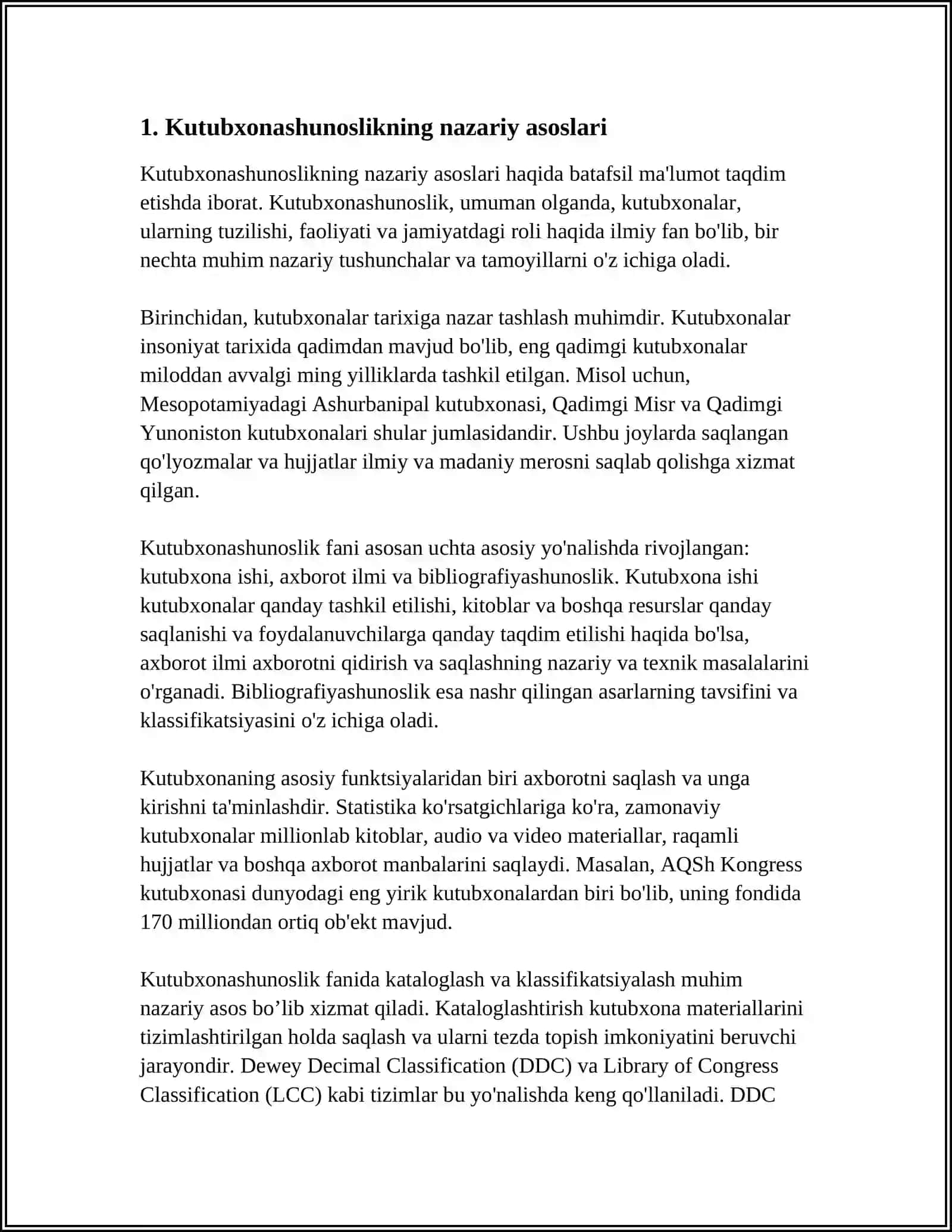 KUTUBXONASHUNOSLIK ISHINI TASHKIL ETISH PRINSIPLARI VA UNING FUNKSIYALARI 4
