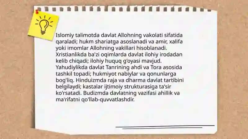 Davlatning Kelib Chiqishi va Rivojlanishi Haqidagi Umumiy Talimotlar 4
