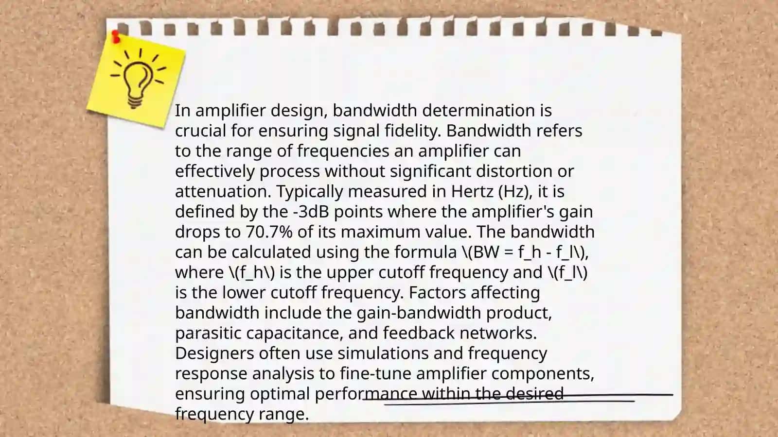 Amplifier circuit parameters research and calculation 4