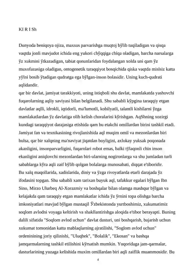 I qISM Aqli zaif bolalar psixologiyasi fanining umumiy masalalari 4