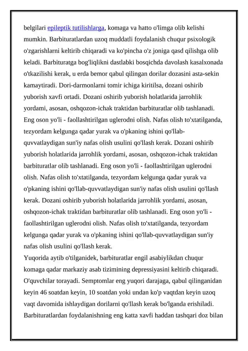 BARBITUR KISLATA VA UNING ASOSIDA OLINGAN DORI VOSITALAR 4