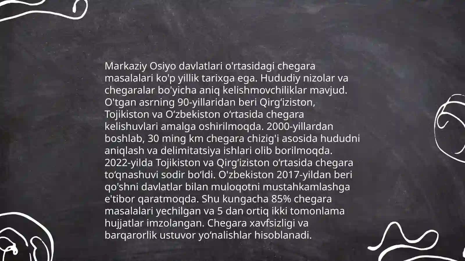 O'zbekistonning Markaziy Osiyoda tinchlik va barqarorlikni ta'minlashdagi o'rni 4