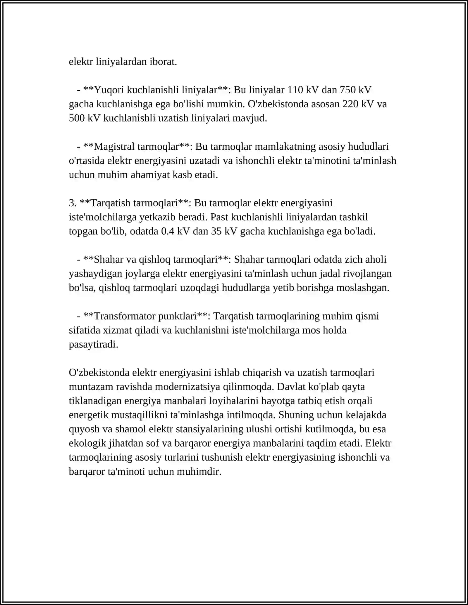 ELEKTR TARMOQLARI HISOBINING ASOSIY TURLARI 4