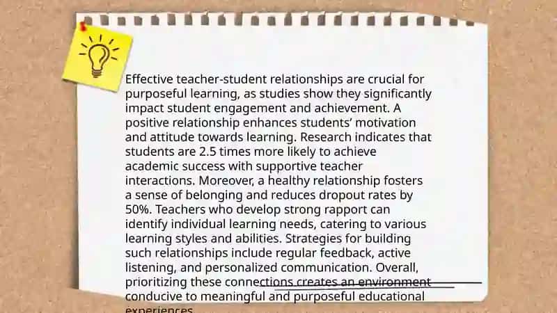 The Role of the Teacher in Purposeful Learning 4