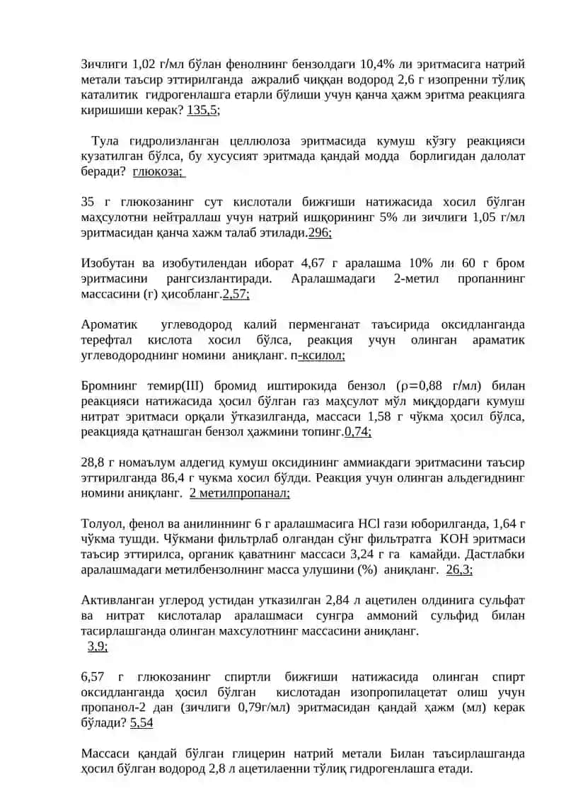 Mavzu 2: Oksidlash reaksiyasi OXS 4