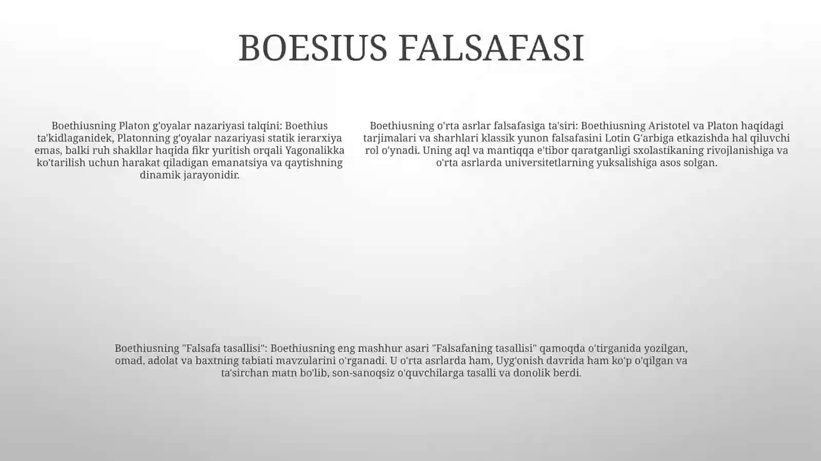 Yevropa Mutafakkirlari Platon, Boesiy, R.Dekart, D.Yumning, Falsafaga Oid Qarashlarini Qiyosiy Tahlili 4