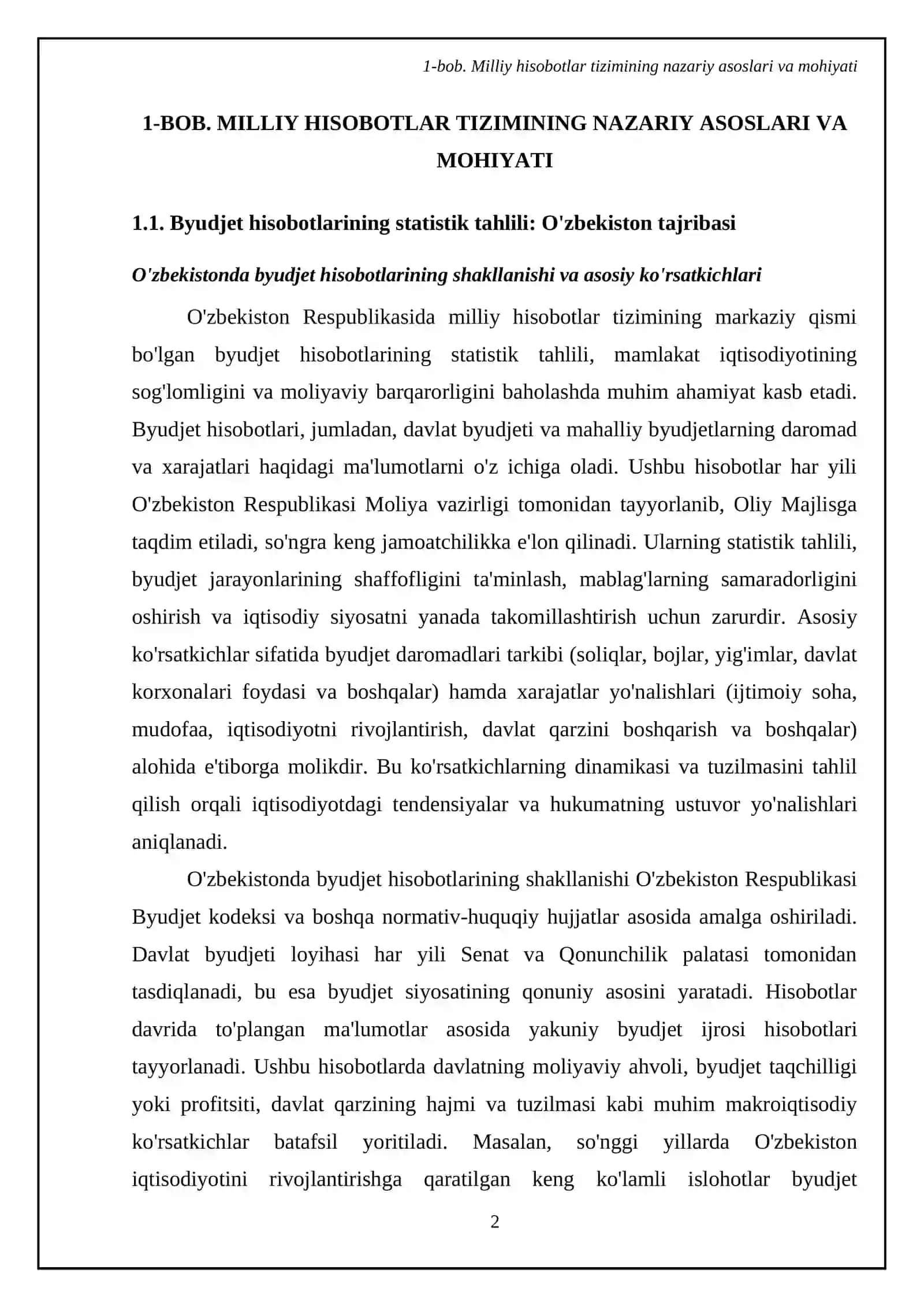 Milliy xisobotlar tizimini statistik tahlil qilish 4