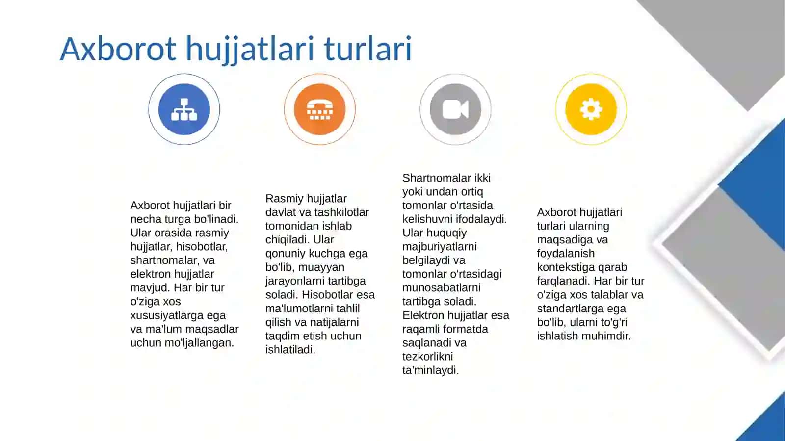 Axborot hujjatlari haqida 4