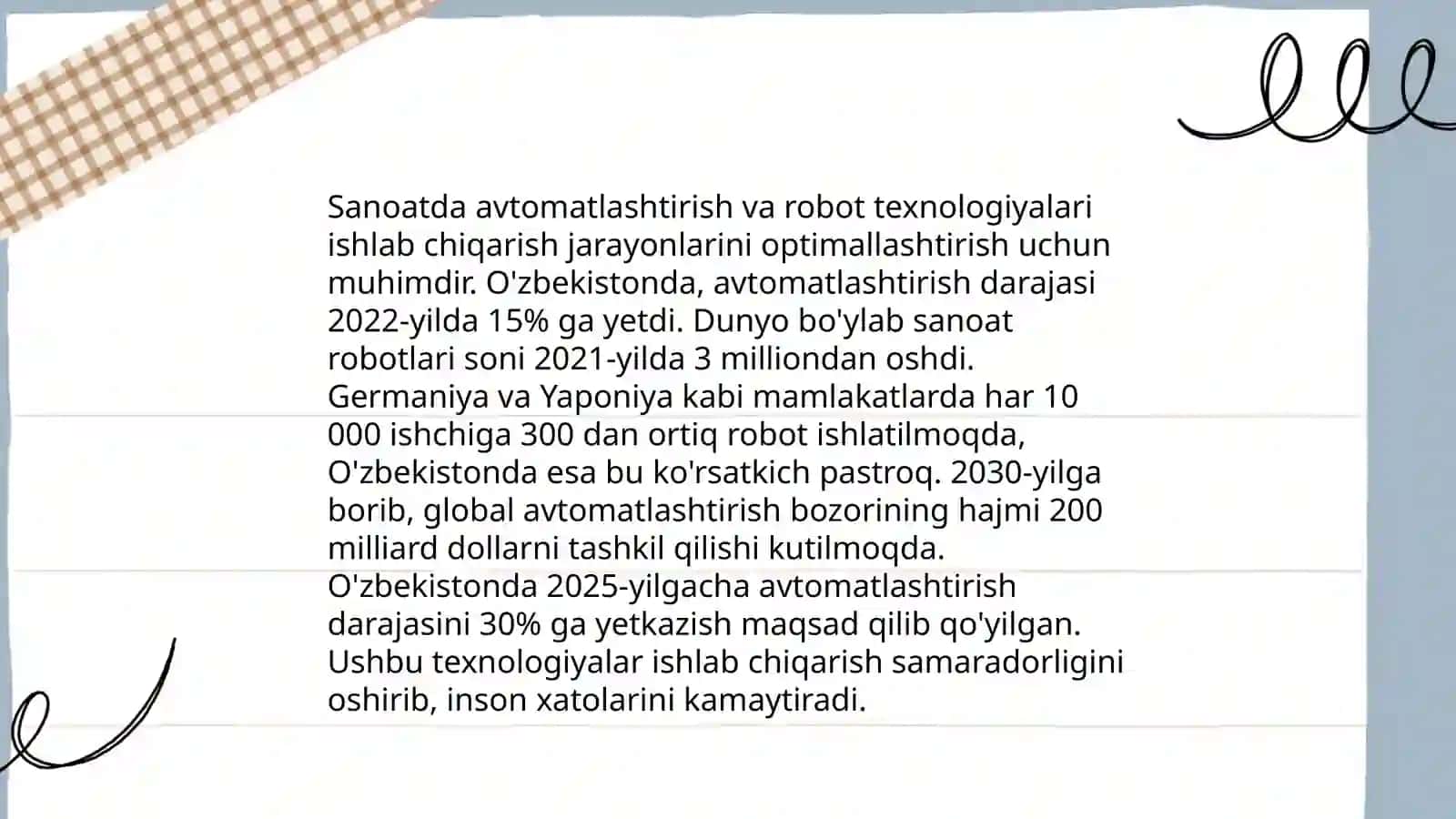Qishloq xo‘jaligi va sanoat sohasidagi o’zgarishlar 4